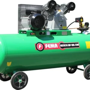 COMPRESOR FEMA A CORREA 180 LITROS-3 HP- MONOFASICO - DOS MANOMETROS - UNA SALIDA VALVULA ESFERICA
