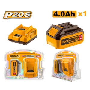 Kit Ingco cargador + batería 20V 4 Ah FBCPK1214-4