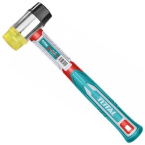 Martillo de goma y plástico Total 40 mm mango de fibra THRUH6940