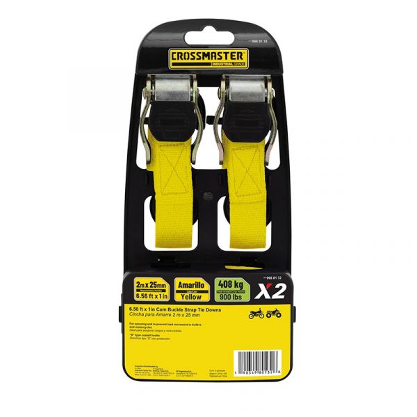 Cincha Amarre 408KG X2 Amarilla - Crossmaster