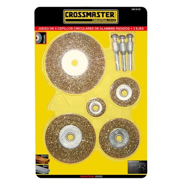 KIT 5 Cepillos Alambre Circul Cross - Crossmaster
